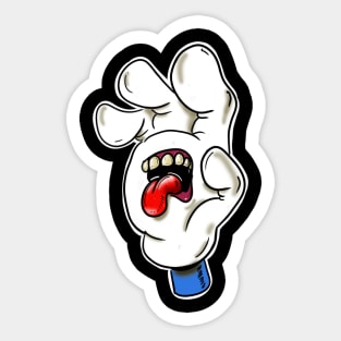 Skater Boy Cartoon Glove Sticker